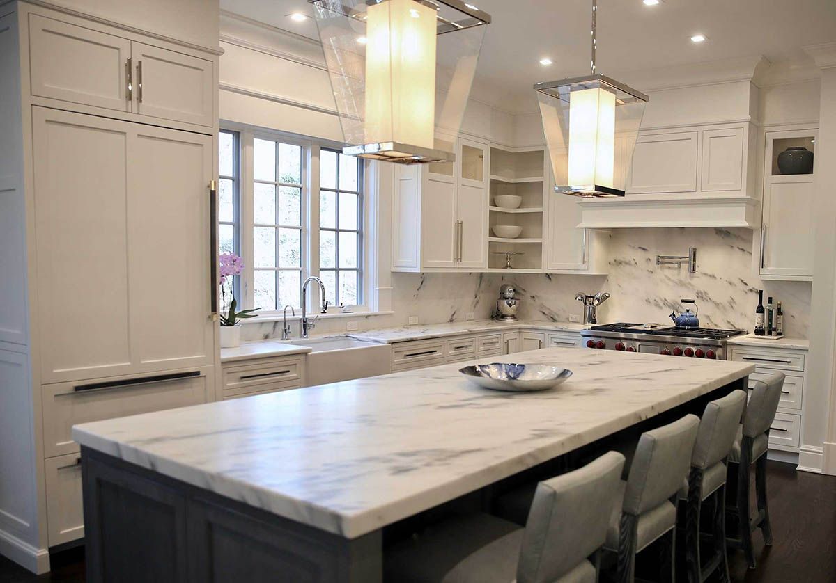 Close-Up of Kitchen Island and Cabinets